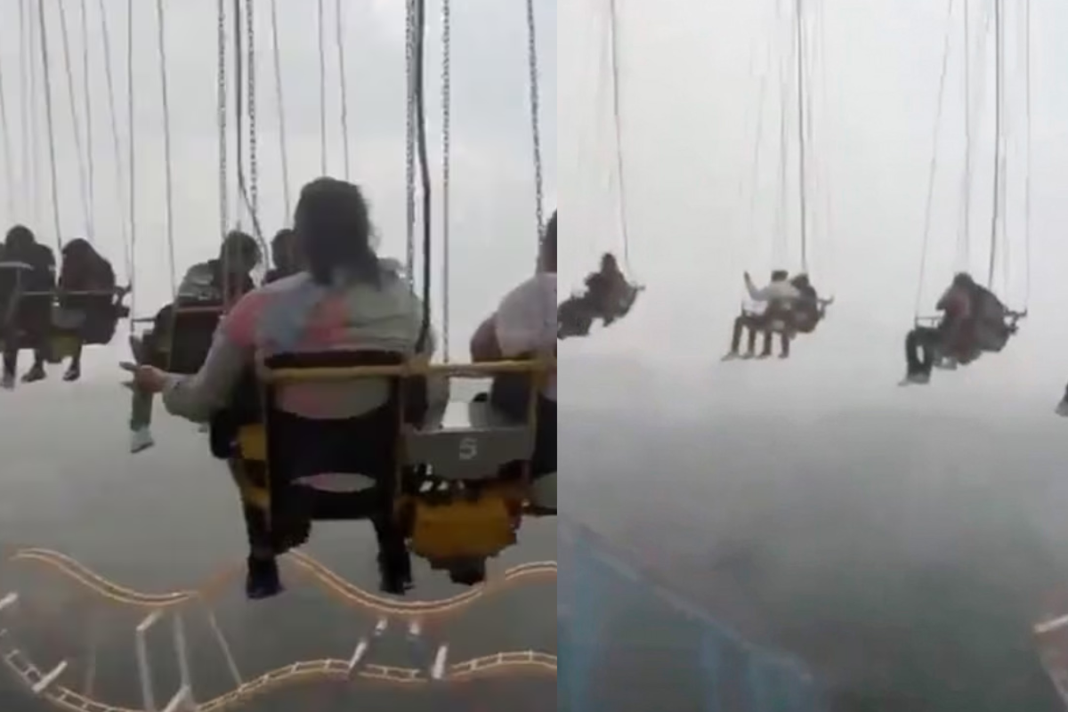 Personas en las alturas por las lluvias. Foto: Captura de pantalla