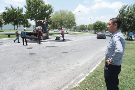 Paco Treviño continúa supervisando los trabajos de rehabilitación en Juárez