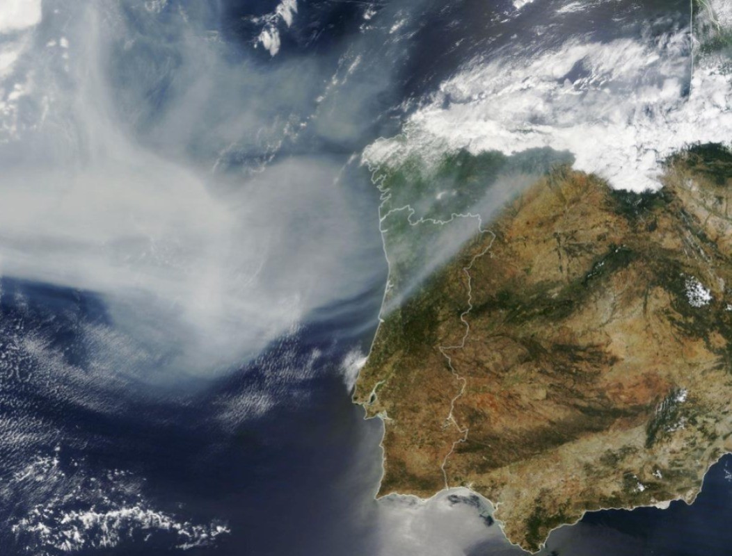 Los humos derivados de los incendios en la Columbia Británica llegaron hasta España. Foto: ElPeriódico.es.