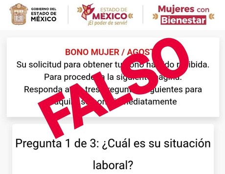 ¡Atención! Alertan por Bono de Mujeres falso en internet