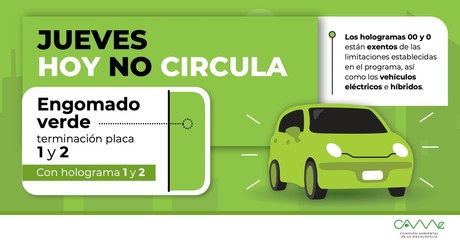 'Hoy No Circula' de este jueves 29 de agosto