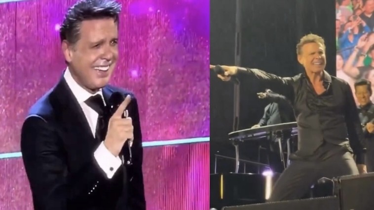 Luis Miguel en ningún momento interrumpió su concierto a pesar de la lluvia que cayó anoche sobre el Estadio Banorte, recinto donde cantó. Fotos. Cortesía.