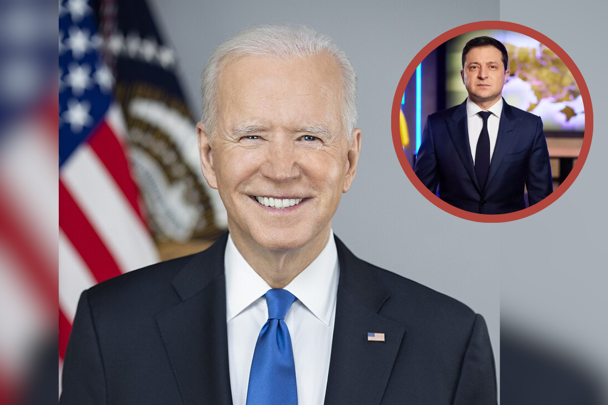 Joe Biden, presidente de Estados Unidos y Volodimir Zelenski, presidente de Ucrania. Foto: Especial