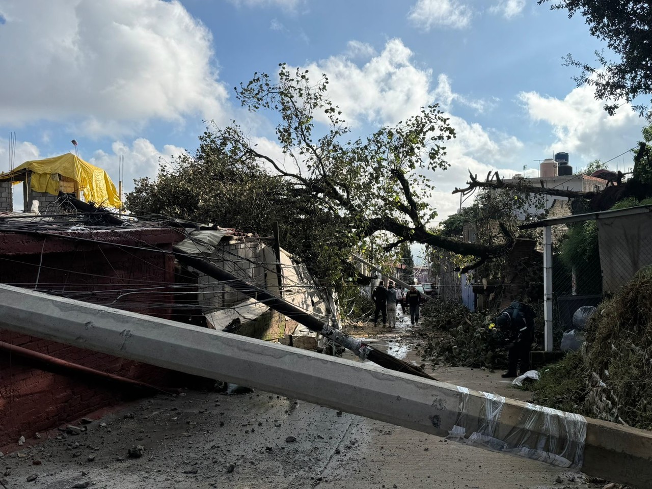 Tormenta deja siete casas afectadas. Foto: Ramón Ramírez