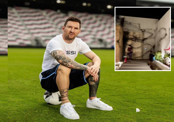 Reclama Messi al grupo 'Futuro Vegetal' por vandalizar su casa. Foto Instagram