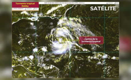 Se forma la tormenta tropical 'Debby' al Sureste del Golfo de México