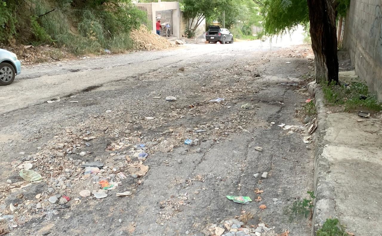 Calle Hernández Cortés presenta gran cantidad de baches. Foto: Daniel Espinoza