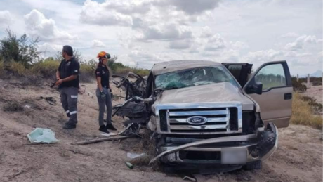 Muere mujer de 69 años en aparatoso choque en la carretera Monterrey - Monclova 