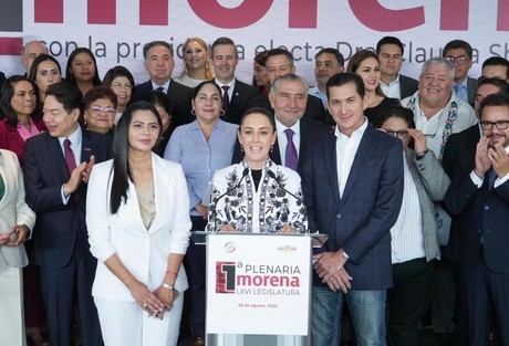 Claudia Sheinbaum celebra histórico Grupo Parlamentario de Morena en el Senado