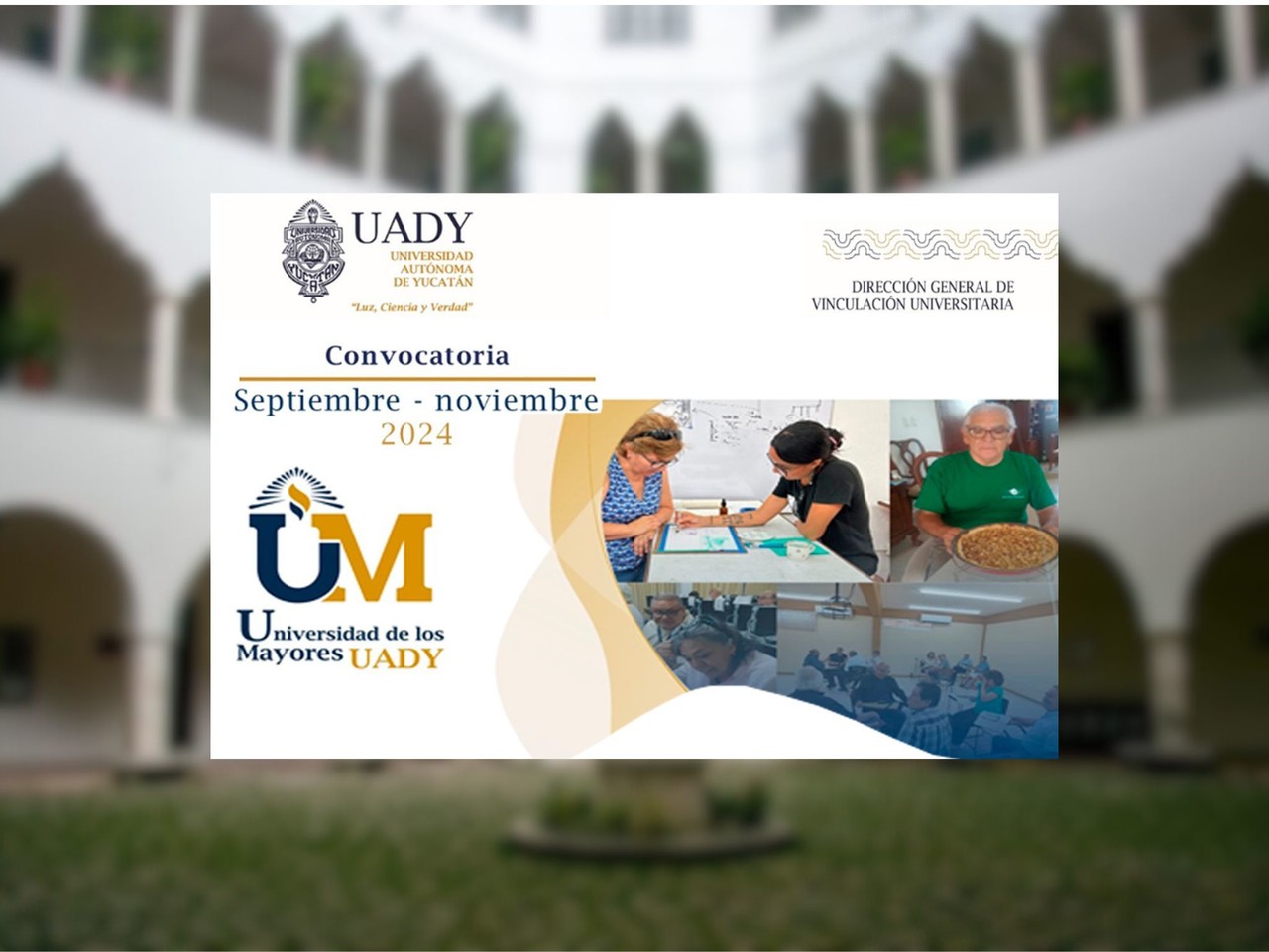 La Uady invitó a los interesados a inscribirse a los talleres que imparte la Universidad de los Mayores para el periodo septiembre-noviembre.- Foto de la Uady