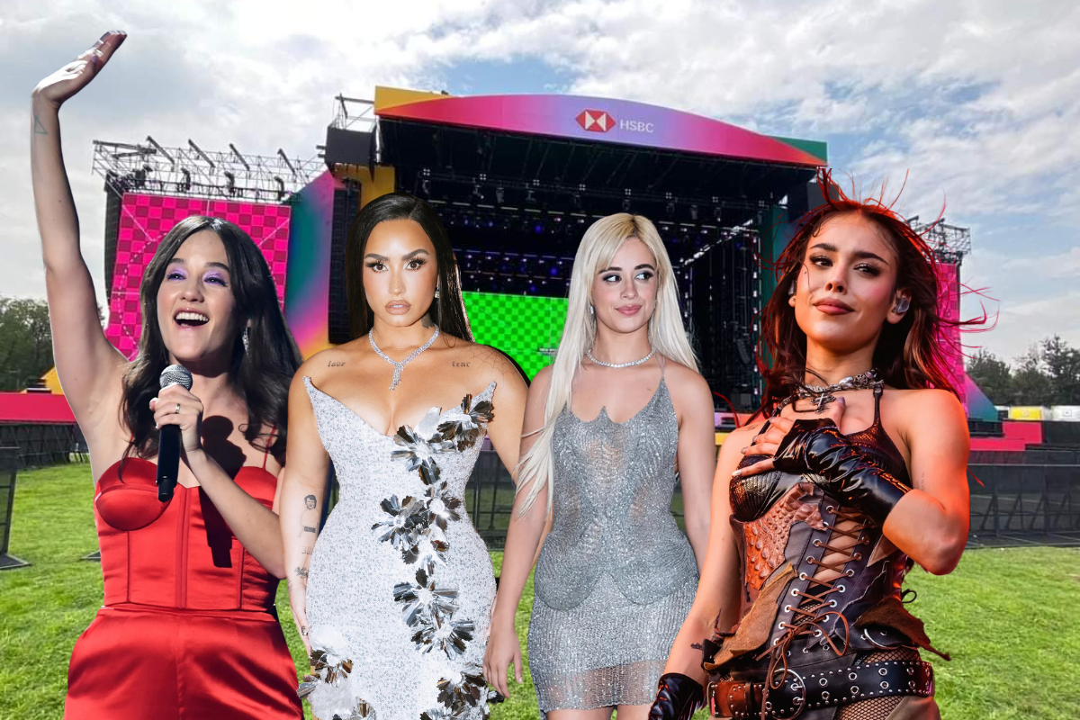 Ximena Sariñada, Demi Lovato, Camila Cabello, Danna, escenario de Hera. Foto: @BrenCG_