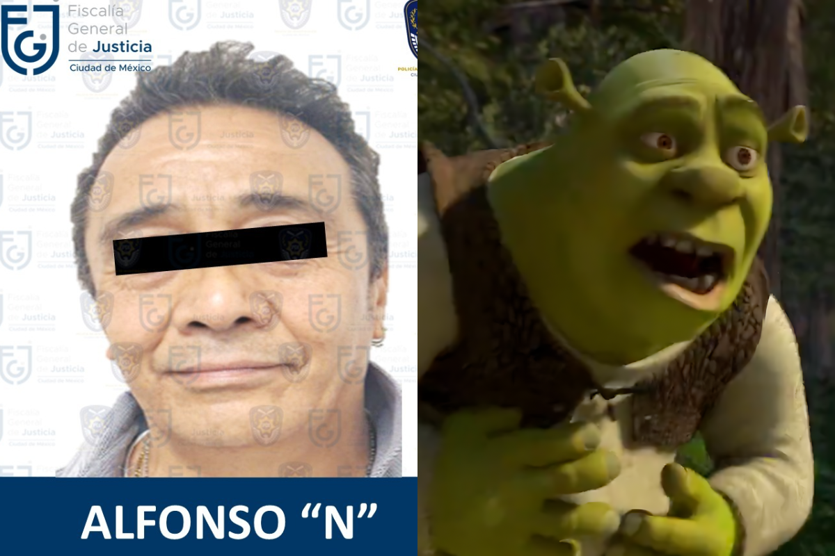 Alfonso 'N', voz de Shrek, vinculado a proceso. Foto: @FiscaliaCDMX/@Shrek