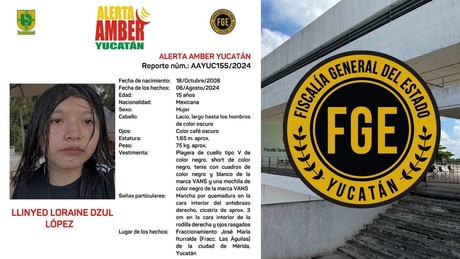 Alerta Amber Yucatán: Reportan la desaparición de una joven de 15 años