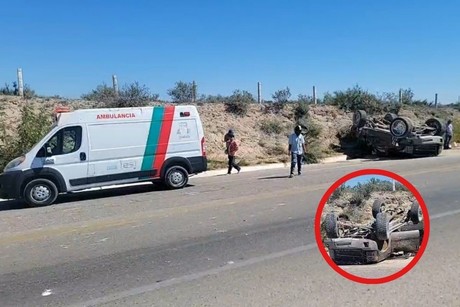 Volcadura en la carretera Acuña-Piedras Negras deja a un lesionado