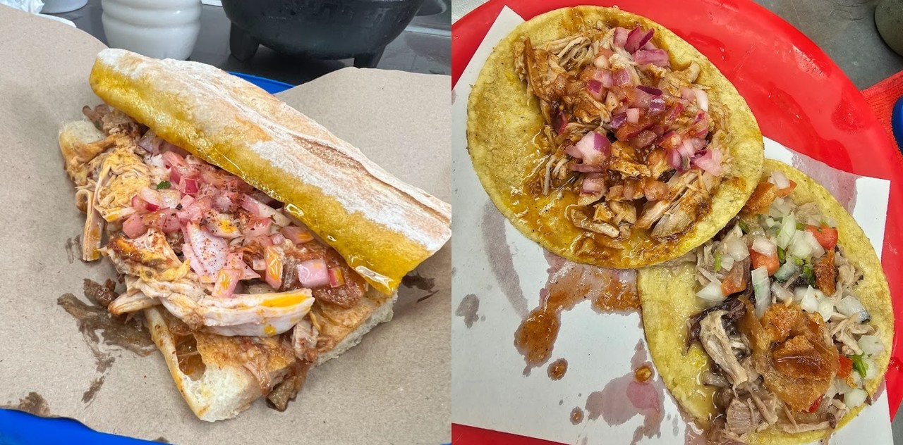 Dos tacos y una torta es la medida para un buen desayuno Foto: Cortesía