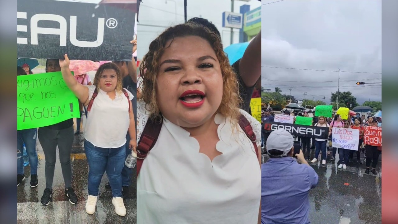 Pese a las fuertes precipitaciones, los extrabajadores exigen que se haga justicia Foto: Jonatan Hilera