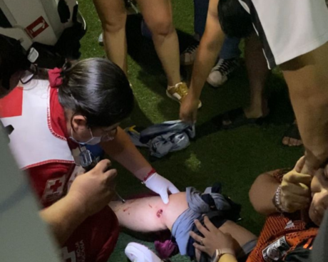 Final de fútbol termina con lesionados por juegos pirotécnicos