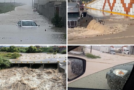 Cierran vialidades en Ramos Arizpe por lluvias; piden tomar precauciones