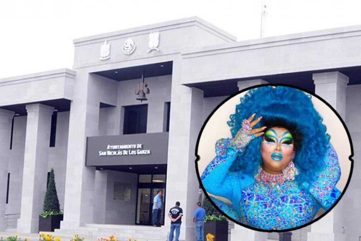 Ayuntamiento de San Nicolás y una Drag Queen.   Foto: Especial