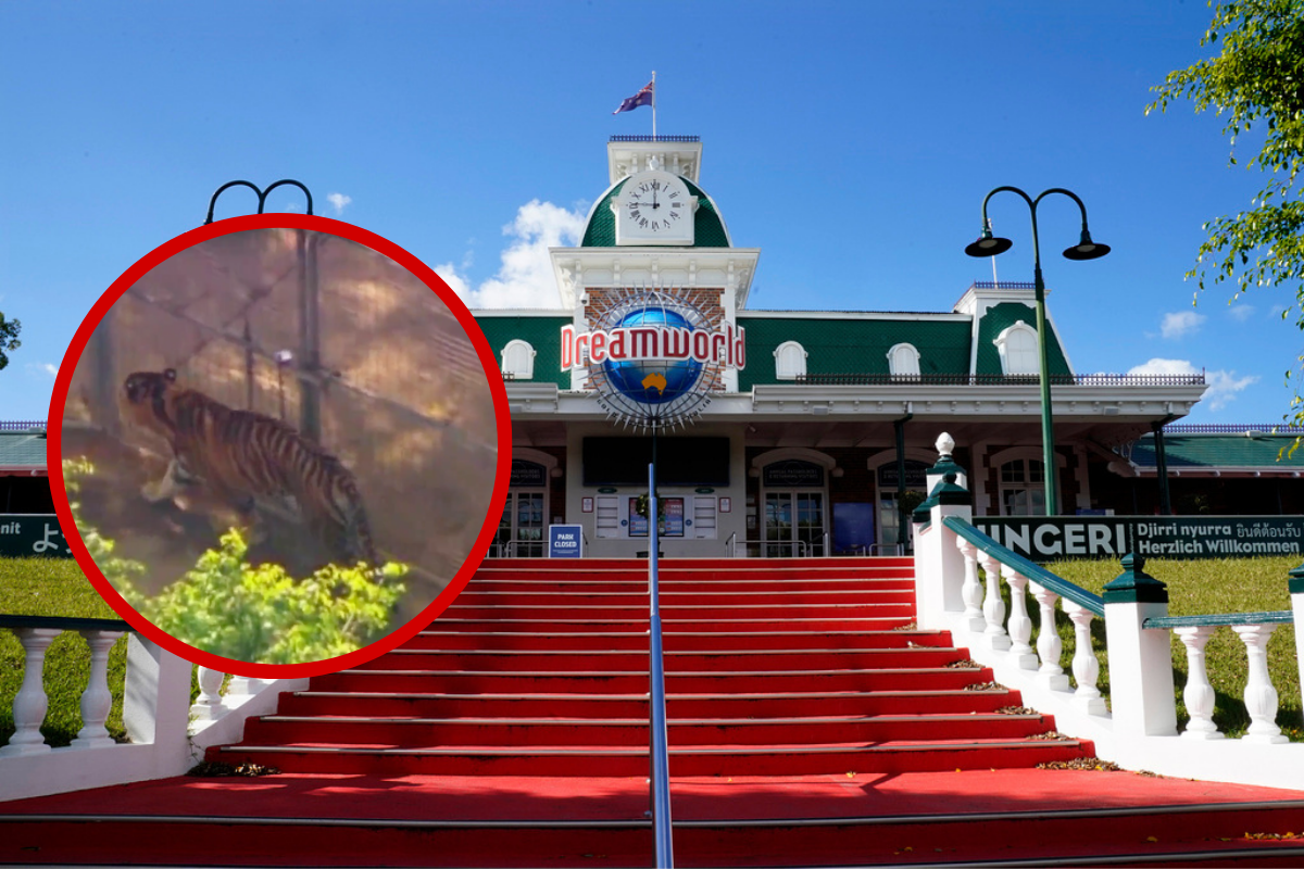 En esta imagen del 17 de junio de 2020 se ve la entrada al parque Dreamworld en la Costa Dorada de Australia. (Dave Hunt/AAP Image vía AP)