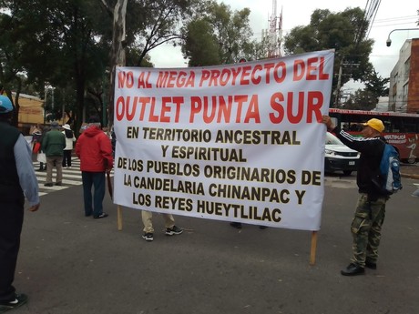 Protestan contra construcciones en Coyoacán que afectan suministro de agua