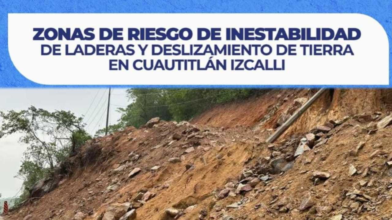 Alerta en Cuautitlán Izcalli: Zonas de riesgo por deslizamientos de tierra. Foto: Especial