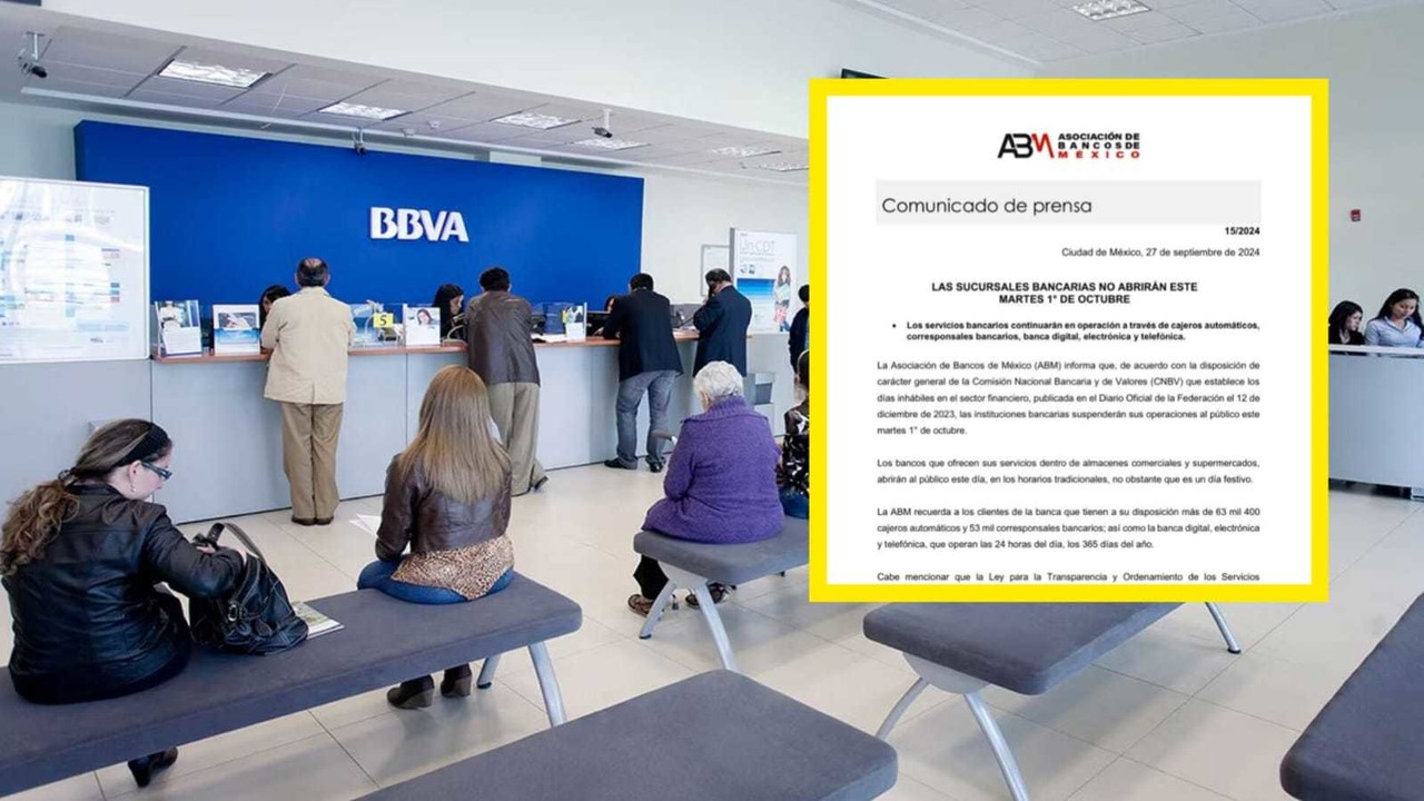 No habrá operaciones financieras el 01 de octubre; solo funcionaran los cajeros automáticos y las operaciones en línea. Foto: BBVA/ABM