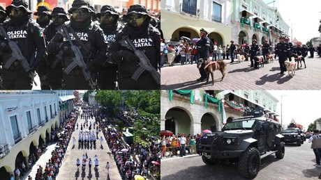 Yucatecas y yucatecos celebran desfile por 214 aniversario de la Independencia