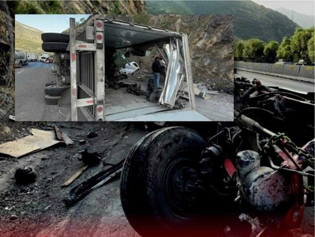 Accidente en la carretera Saltillo-Los Chorros provoca caos vial