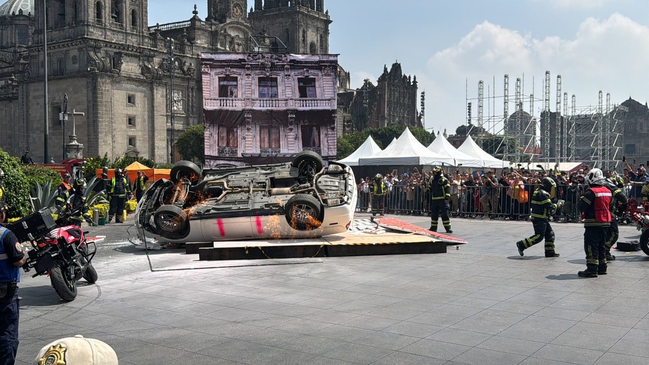 Simulacro Nacional 2024 en el Zócalo. Foto: Ramón Ramírez