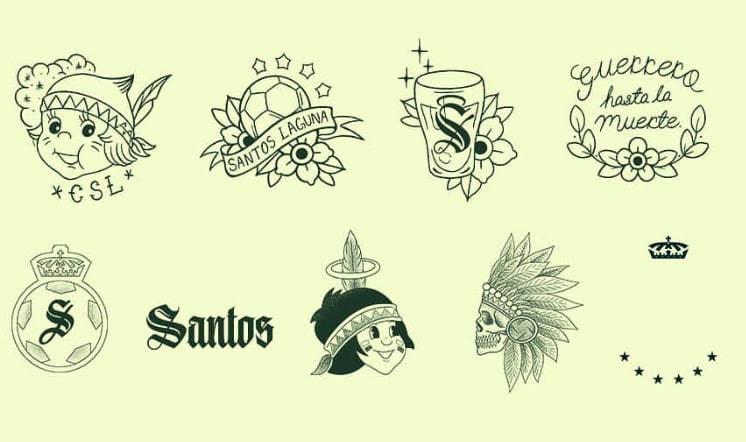 Diseños que podrán tatuarse las personas interesadas. (Fotografía: Santos Laguna)