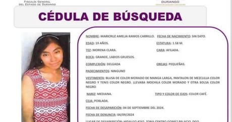 Solicitan apoyo para localizar a Amelia; se dirigía a UANE Torreón y nunca llegó