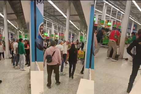 Presuntos falderos agreden a policías de la PBI en supermercado de la Cuauhtémoc