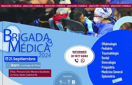 Ofrece Santa Catarina brigada médica 2024 con servicios gratuitos de salud