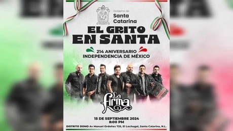 Santa Catarina celebrará las fiestas patrias con La Firma y Erik Joao