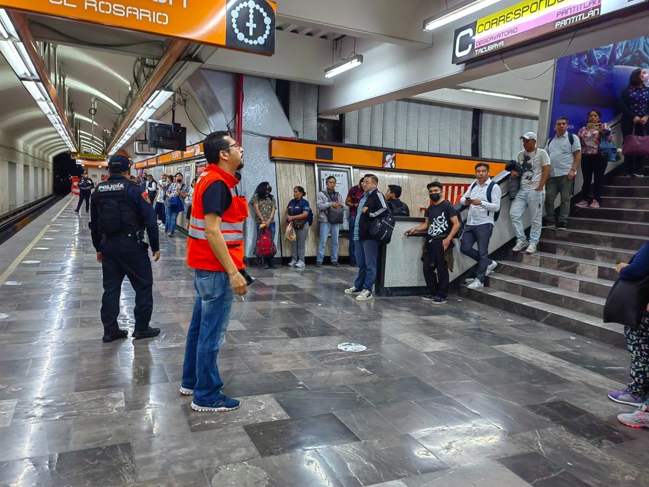 Simulacro Nacional 2024 en el Metro de la CDMX. Foto: @MetroCDMX