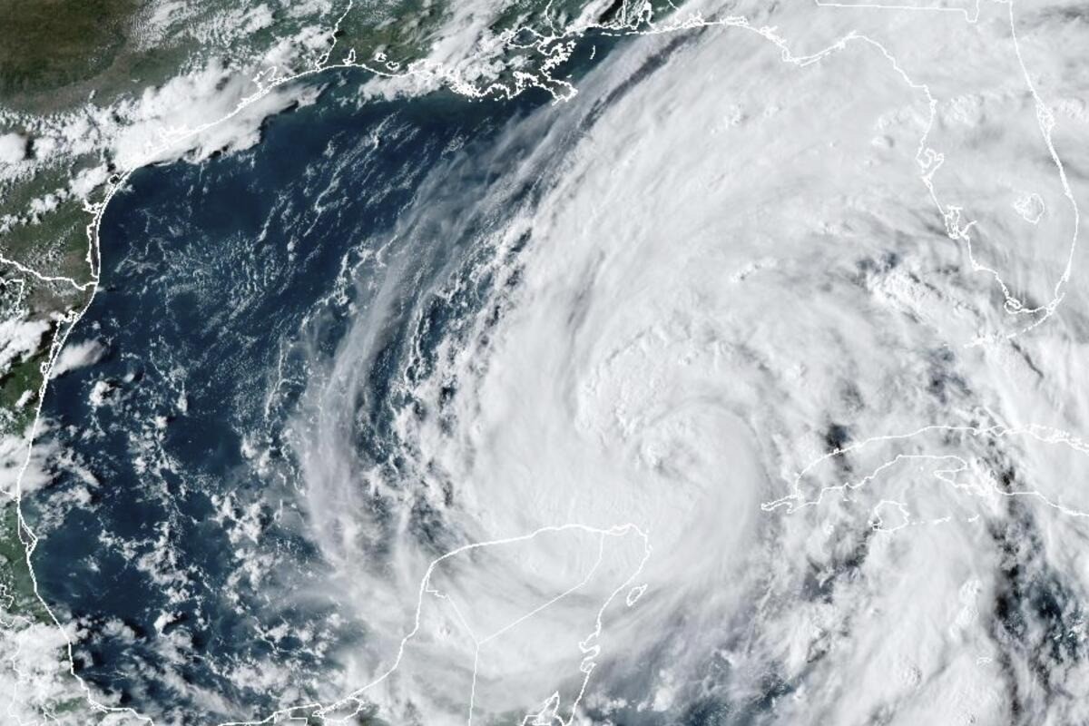 El ojo del huracán Helene rumbo al estado de Florida en Estados Unidos. Foto: El Economista.