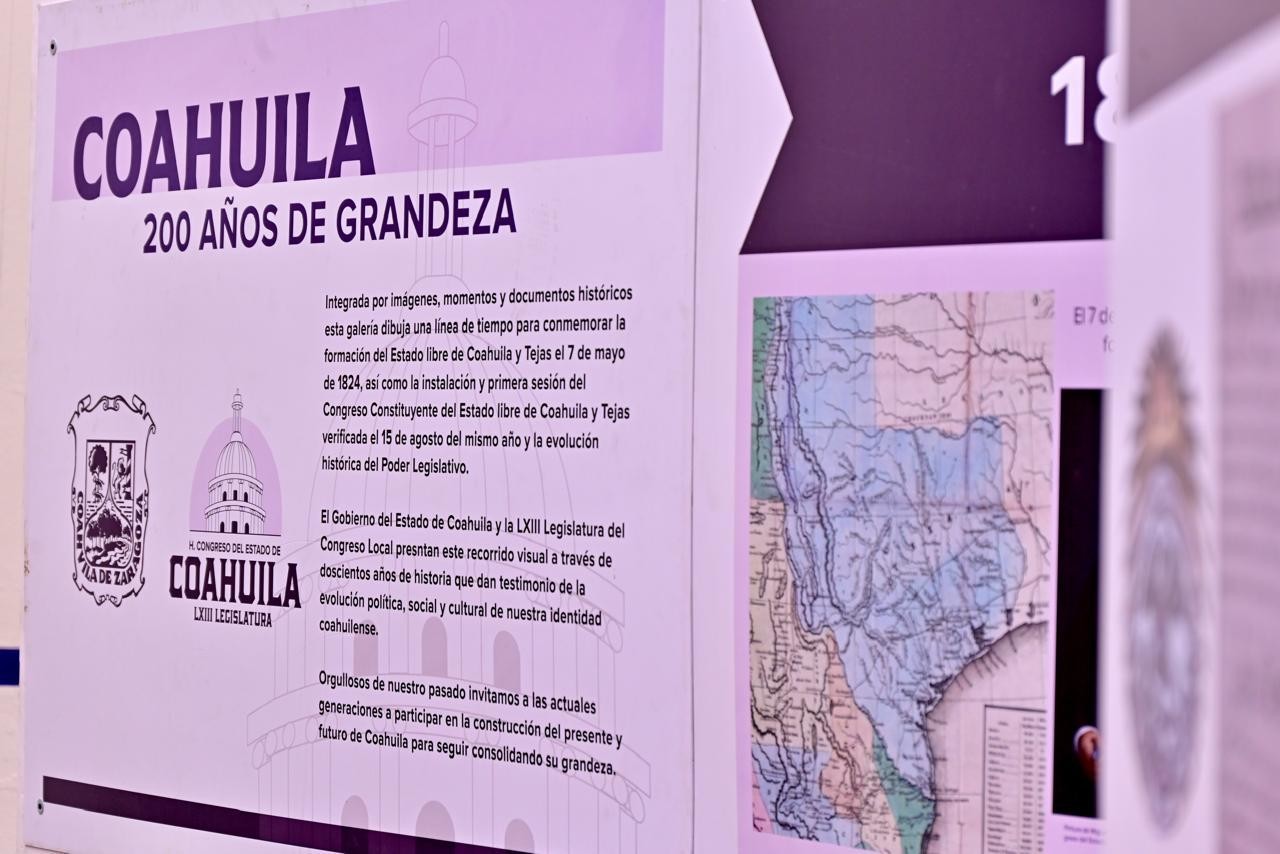 Esta muestra visual repasa la historia y relevancia del Poder Legislativo desde su creación. (Fotografía: Congreso de Coahuila)