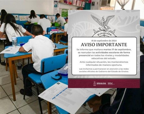 Reanudan clases presenciales en Sinaloa pese a la violencia