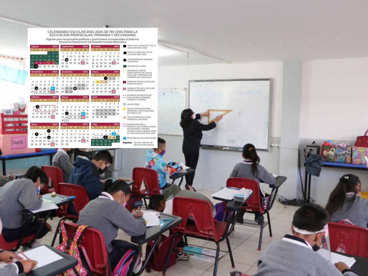 El calendario oficial de la SEP tiene marcado el 27 de septiembre como día inhábil por el primer Consejo Técnico Escolar del ciclo 2024-2025.- Foto de la SEP