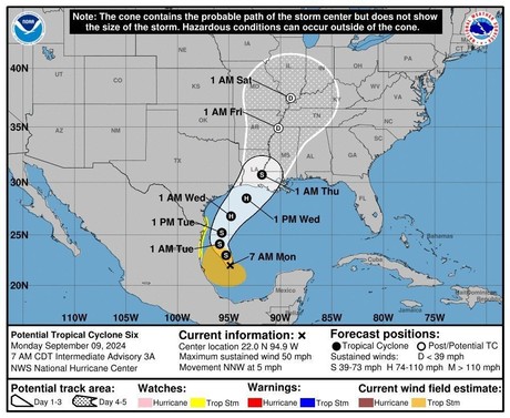 Potencial ciclón tropical 6 afectará el norte de México