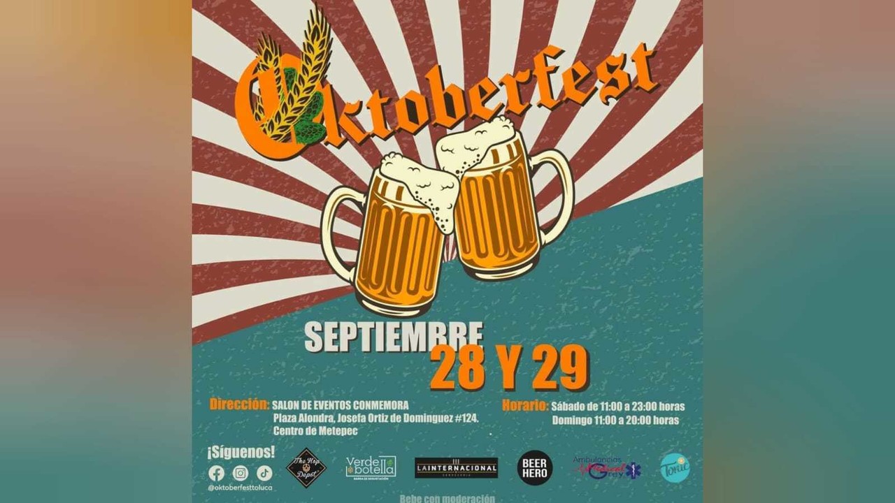 Vive la experiencia del Oktoberfest 2024 este fin de semana en Metepec. Foto: Oktoberfest Toluca