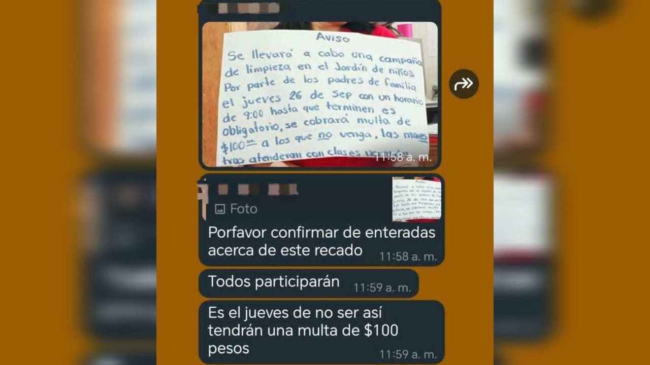 El aviso del jardín, ubicado en la avenida Fidel Velázquez, generó reacciones encontradas entre los padres. Foto: Especial