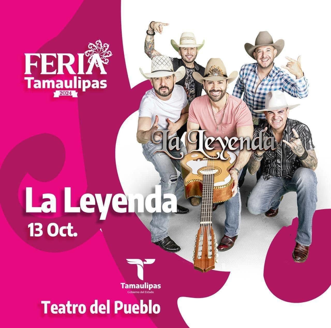 La Leyenda se presentará en la Feria Tamaulipas el próximo 13 de octubre. Foto: Redes sociales