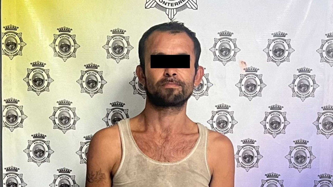 La captura de Juan Bernardo D., de 38 años de edad,  sucedió en centro de Monterry. Foto. Policía de Monterrey