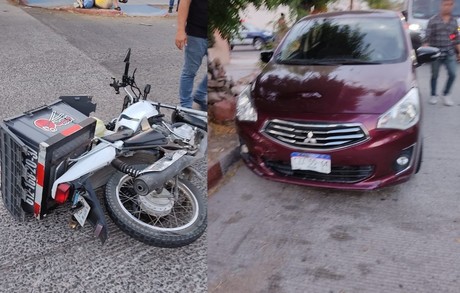 Unidad de la PGJE choca contra motociclista menor de edad en La Paz