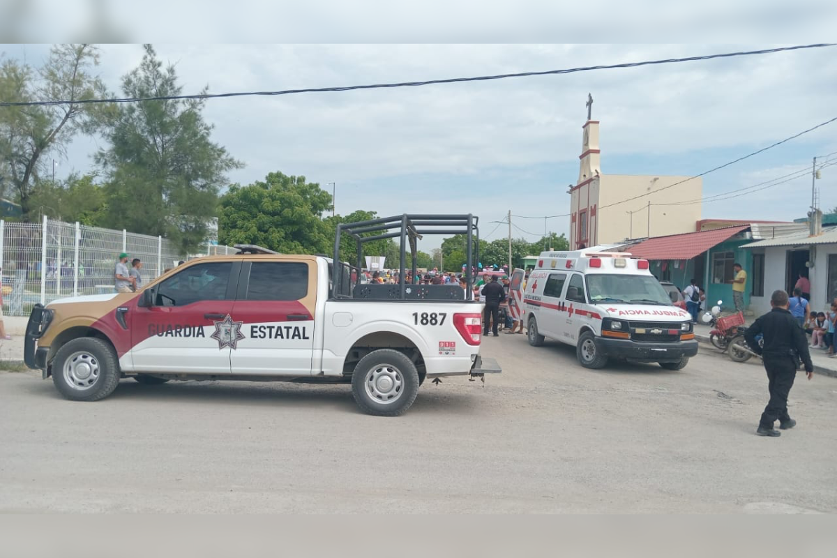 Dos personas fallecidas y cinco lesionadas es el saldo actual del atropellamiento registrado durante una peregrinación en Estación Zaragoza, Llera. Foto: Guardia Estatal