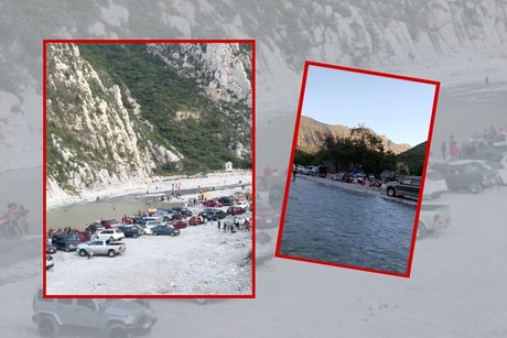 ¿Nueva playa para los regios?, personas disfrutan de La Huasteca (VIDEO)