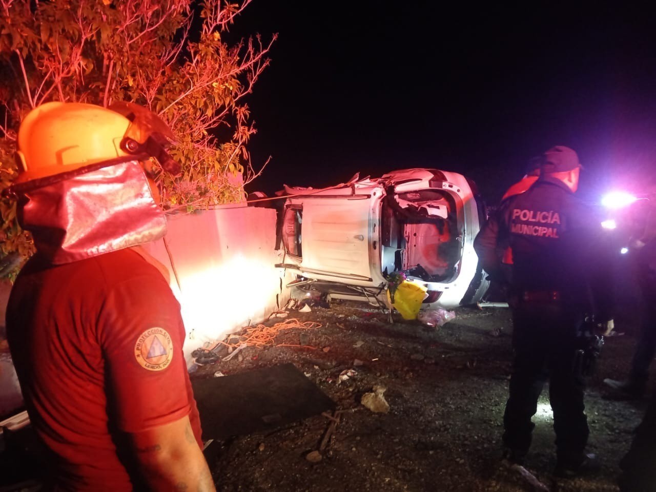 Una mujer murió en volcadura ocurrida en el municipio de Lerdo. Foto: Especial.