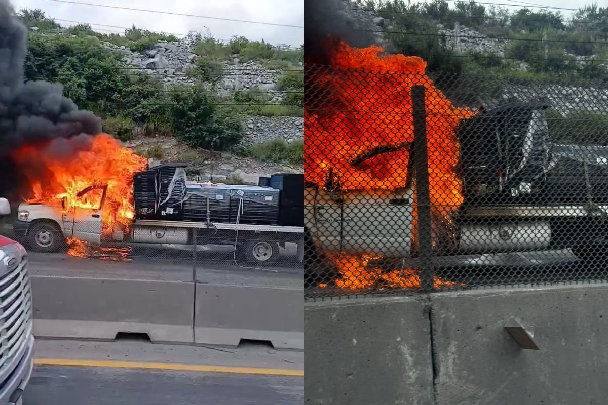 Reportan accidente en el libramiento de la carretera Monterrey- Saltillo. Foto de @Murrieta.